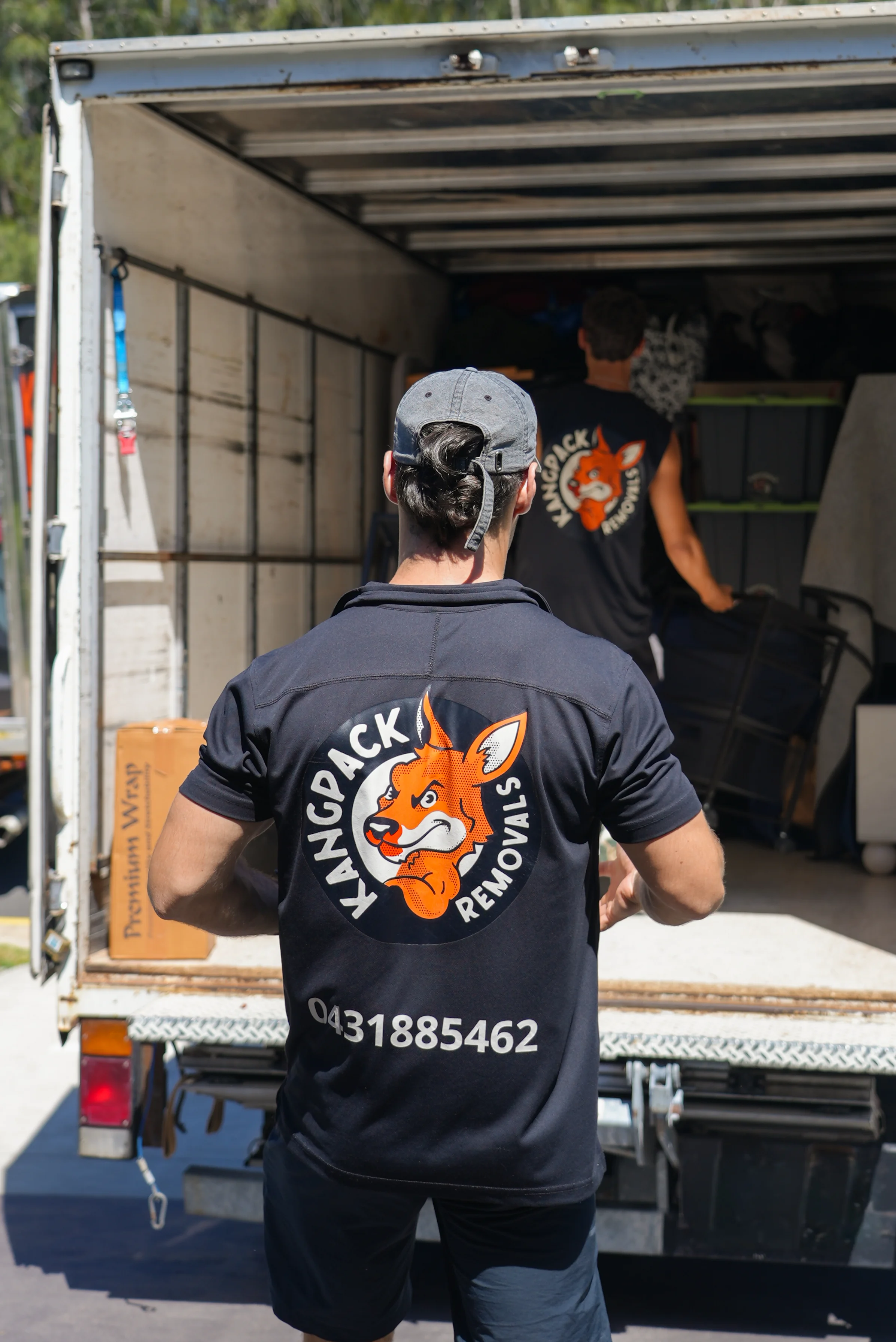 The KangPack team next to the truck