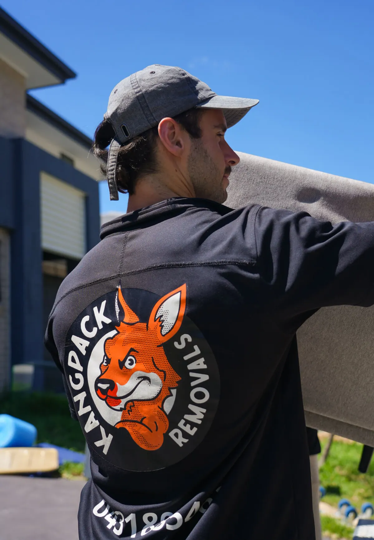 The KangPack removalist team with their moving truck