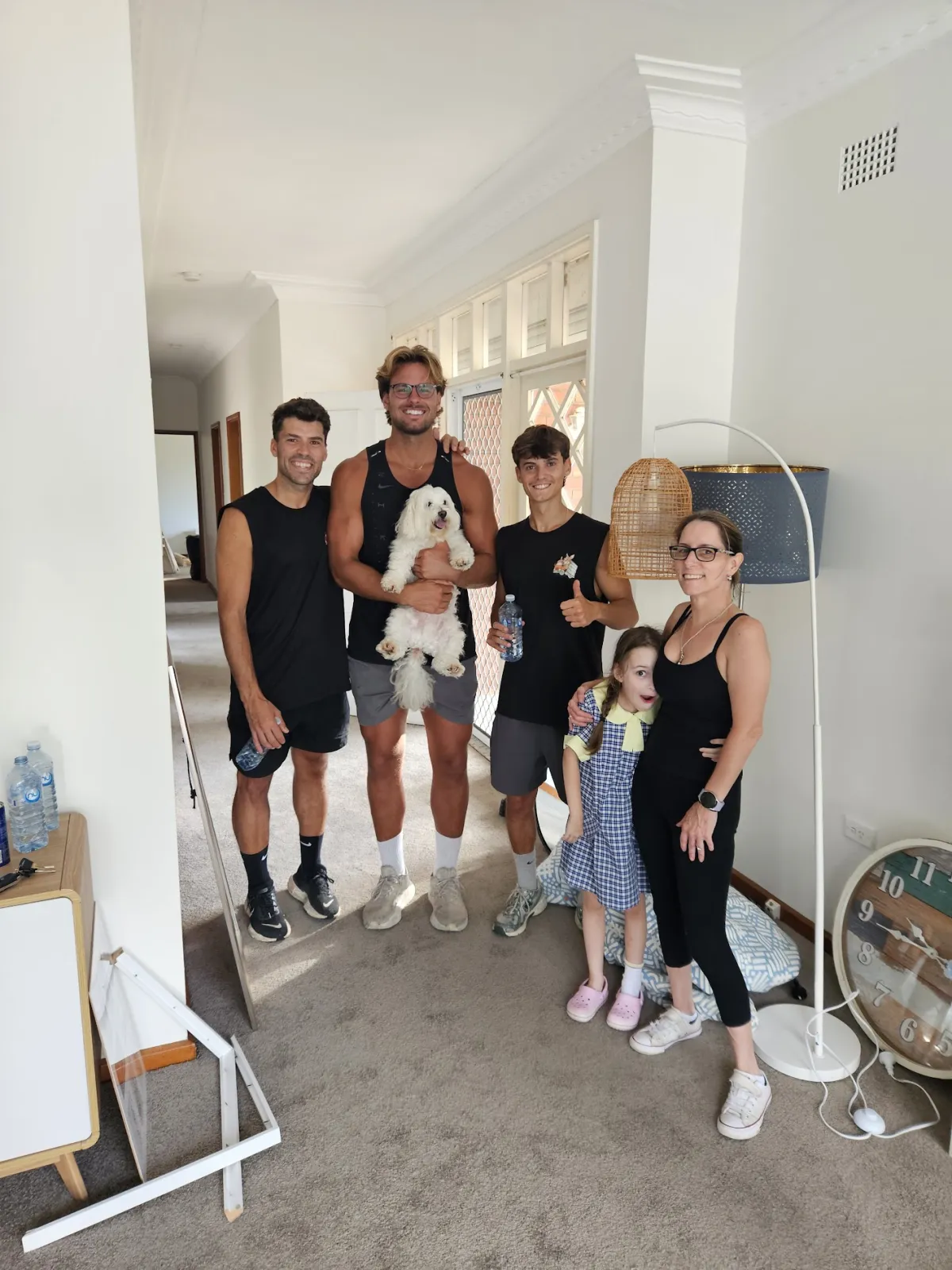 Kirk and his family with the KangPack team