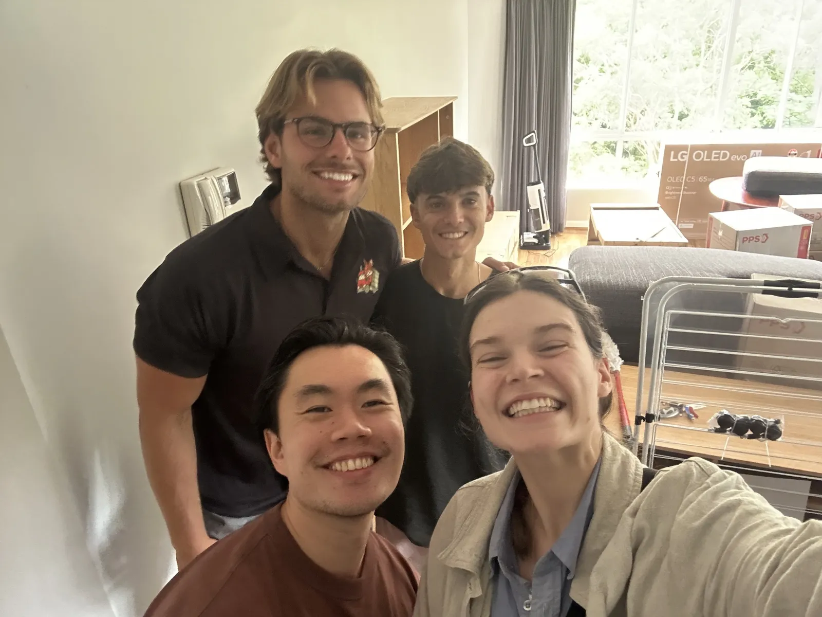 Sophia Morrison and her partner with the KangPack team