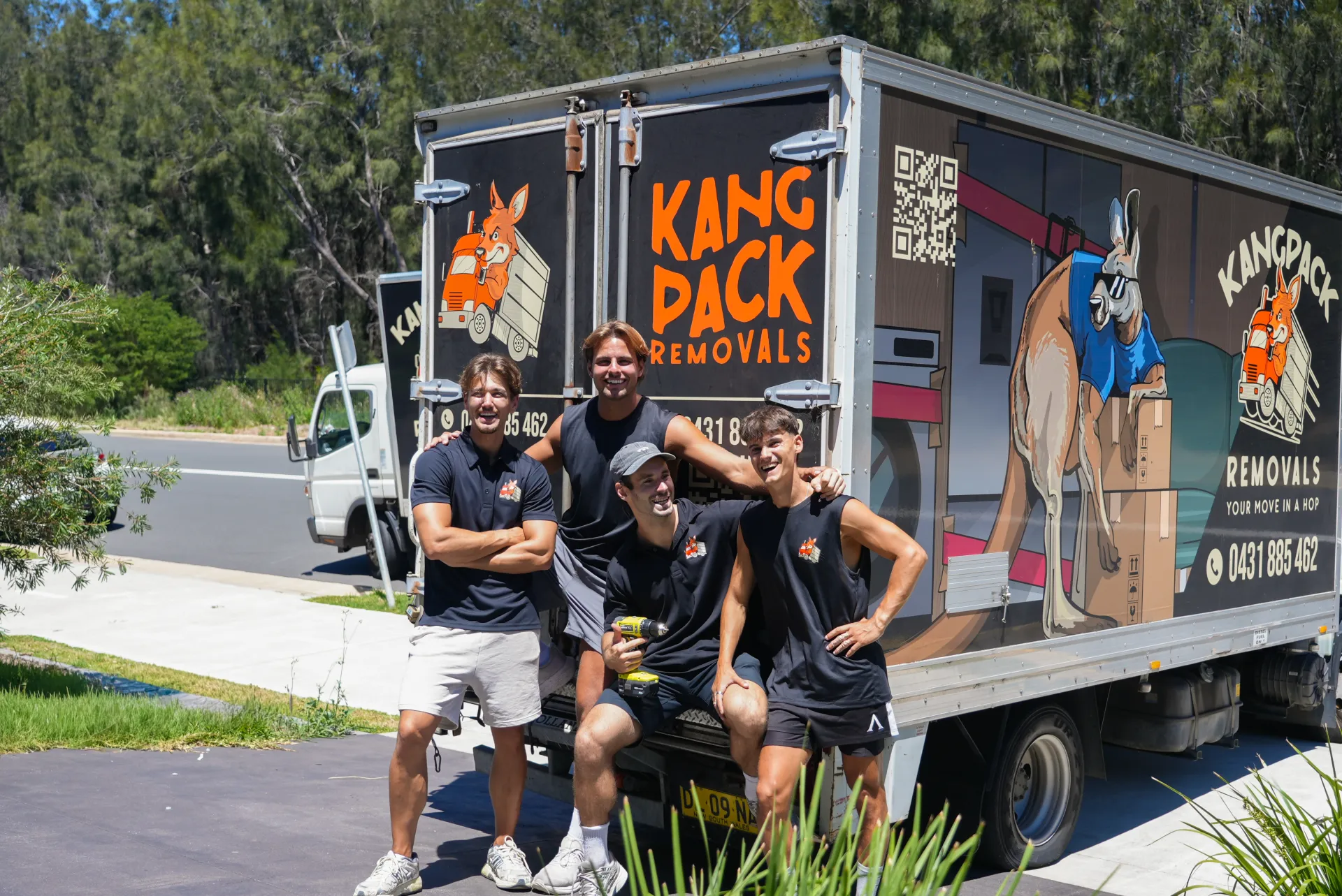 The KangPack team in front of our truck in Sydney